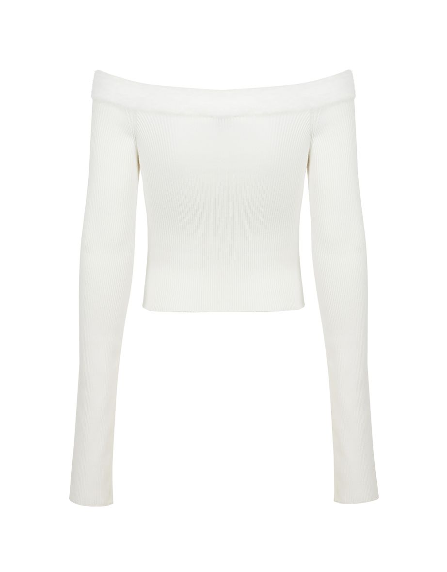 Boat Neck Knitwear Sweater - 1