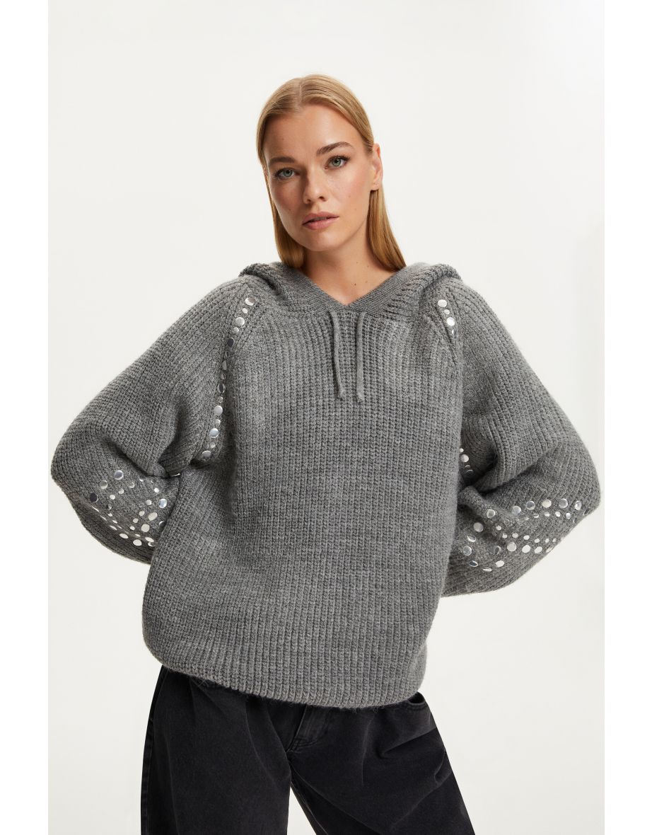 Hooded Knitted Sweater