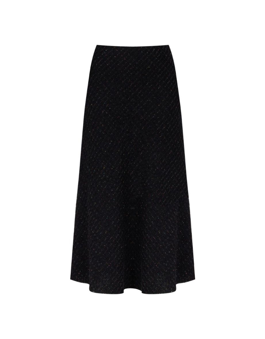 Lurex Tweed Midi Skirt - 2