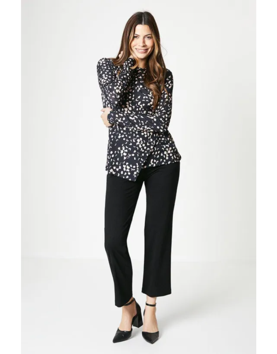 Jersey Ruched Side Long Sleeve Top