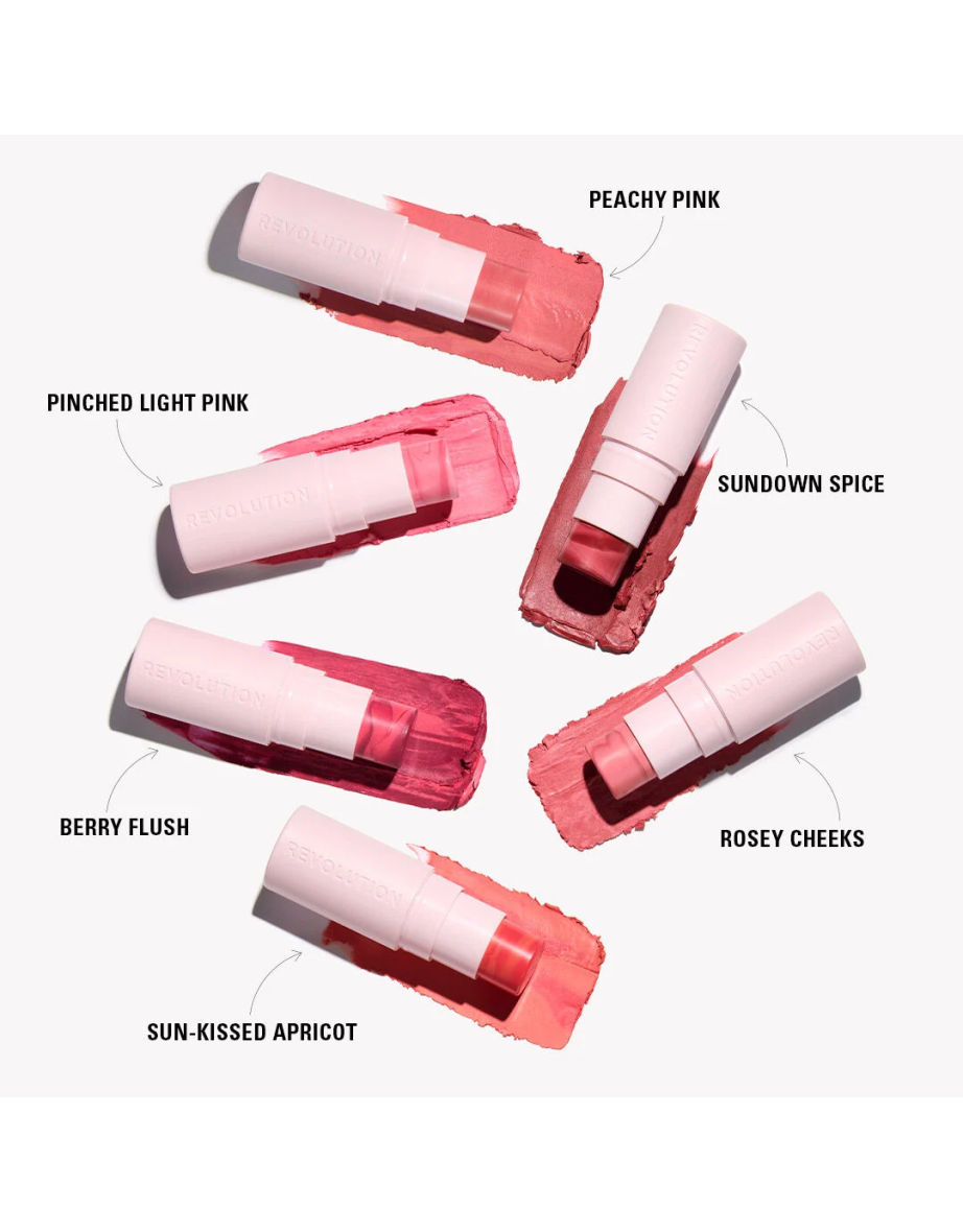 Revolution Skin Silk Marble Blush Stick Sundown Spice - 4