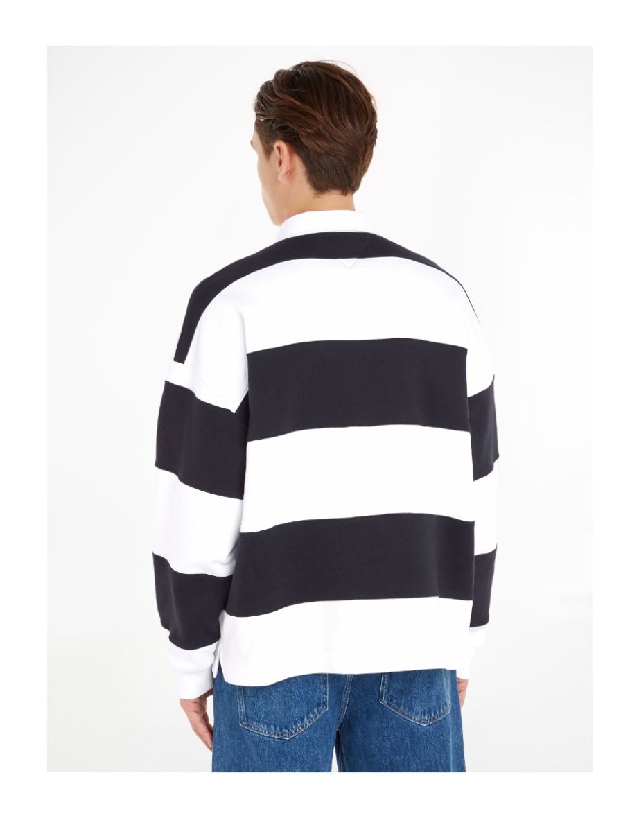 Tommy Jeans Striped Long Sleeve Polo Shirt - 3