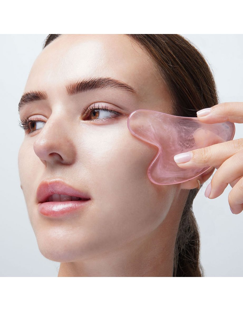 Brushworks Rose Resin Roller & Gua Sha - 5