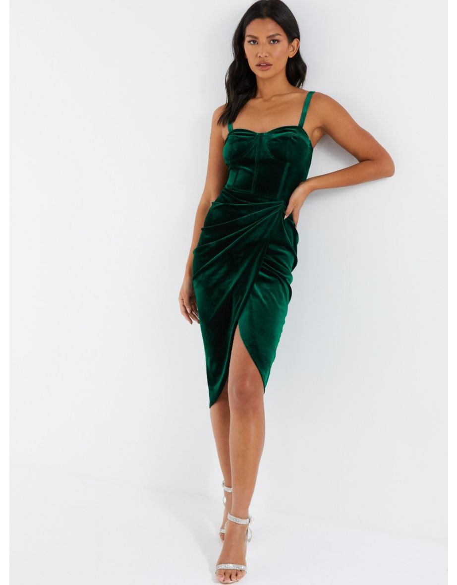 Bottle green quiz shop dress