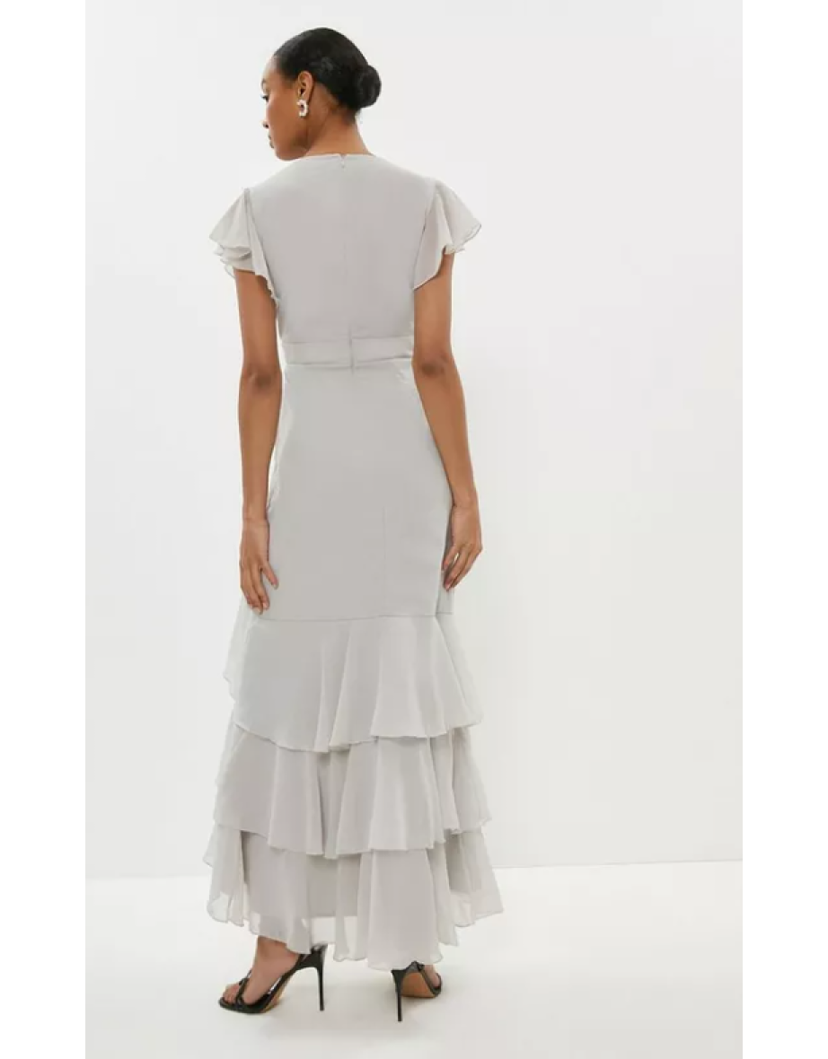 Tiered Hem Ruffle Maxi Dress - 2