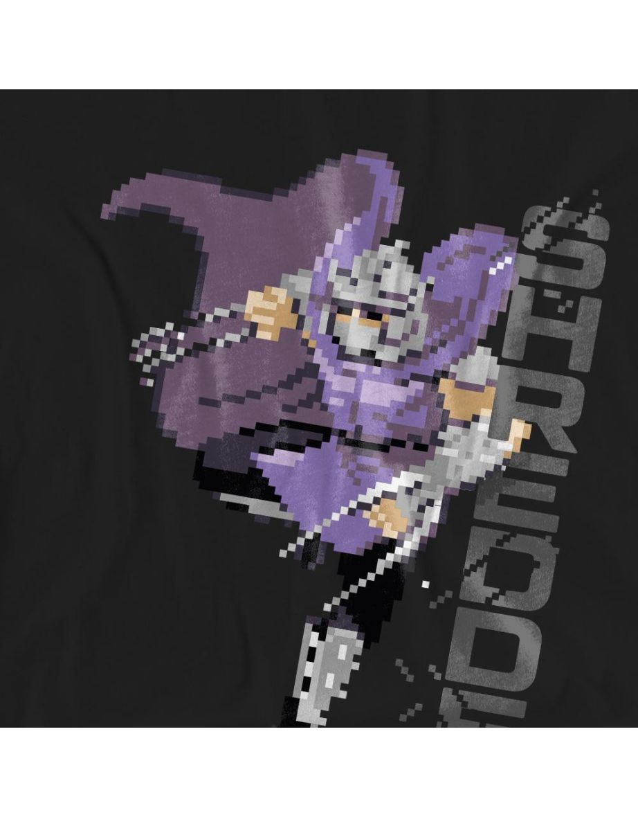 Teenage Mutant Ninja Turtles Unisex Adult Arcade Shredder Retro T-Shirt - Black - 3