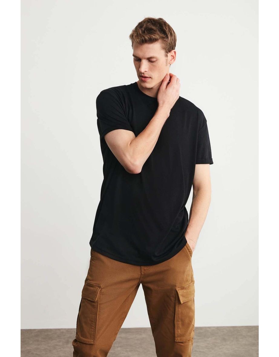 Oscar Men's Long Fit Flowy Fabric T-shirt