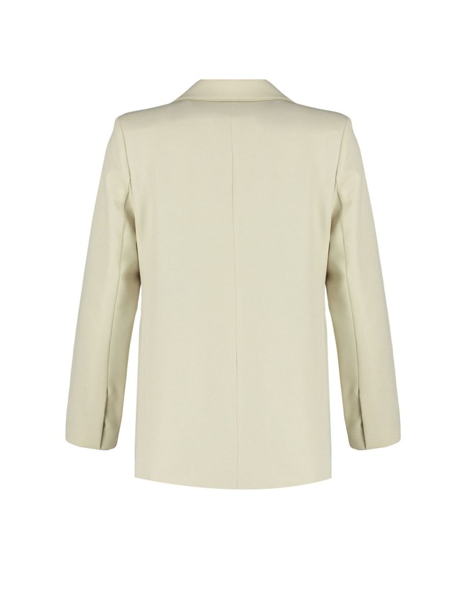 Stone Oversize Lined Woven Blazer Jacket - 7