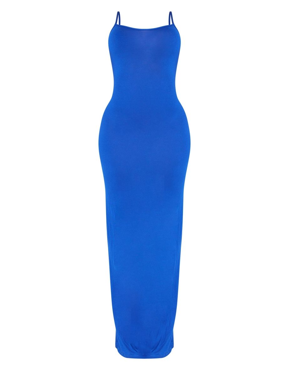 Shape Bright Blue Jersey Strappy Maxi Dress - 4