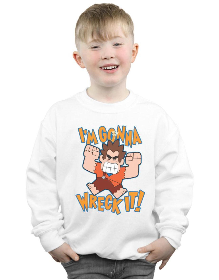 Disney Boys Wreck It Ralph I´m Gonna Wreck It Sweatshirt - White