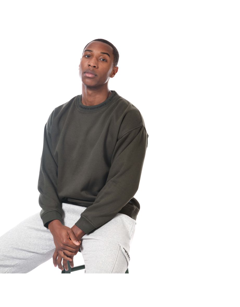 Men's DKNY Kisco Relaxed Sweatshirt in Green - 3