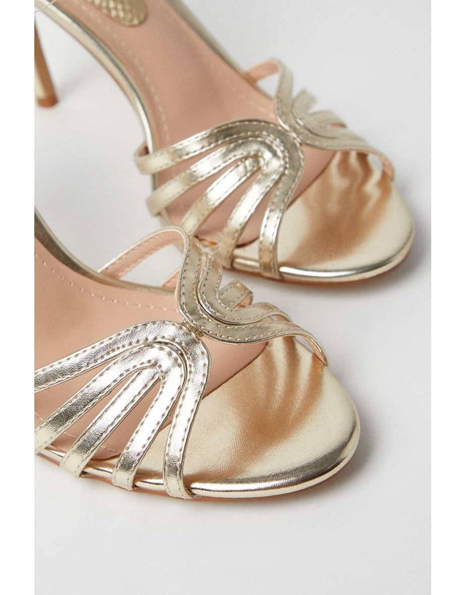 Tilda Lattice Front High Heeled Sandals - 3