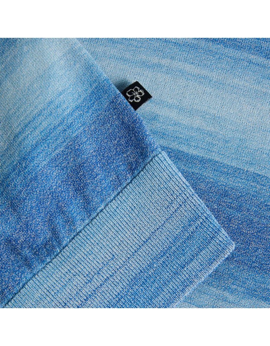 Men's Ted Baker Notte Ombre Knitted T-Shirt in Blue - 6
