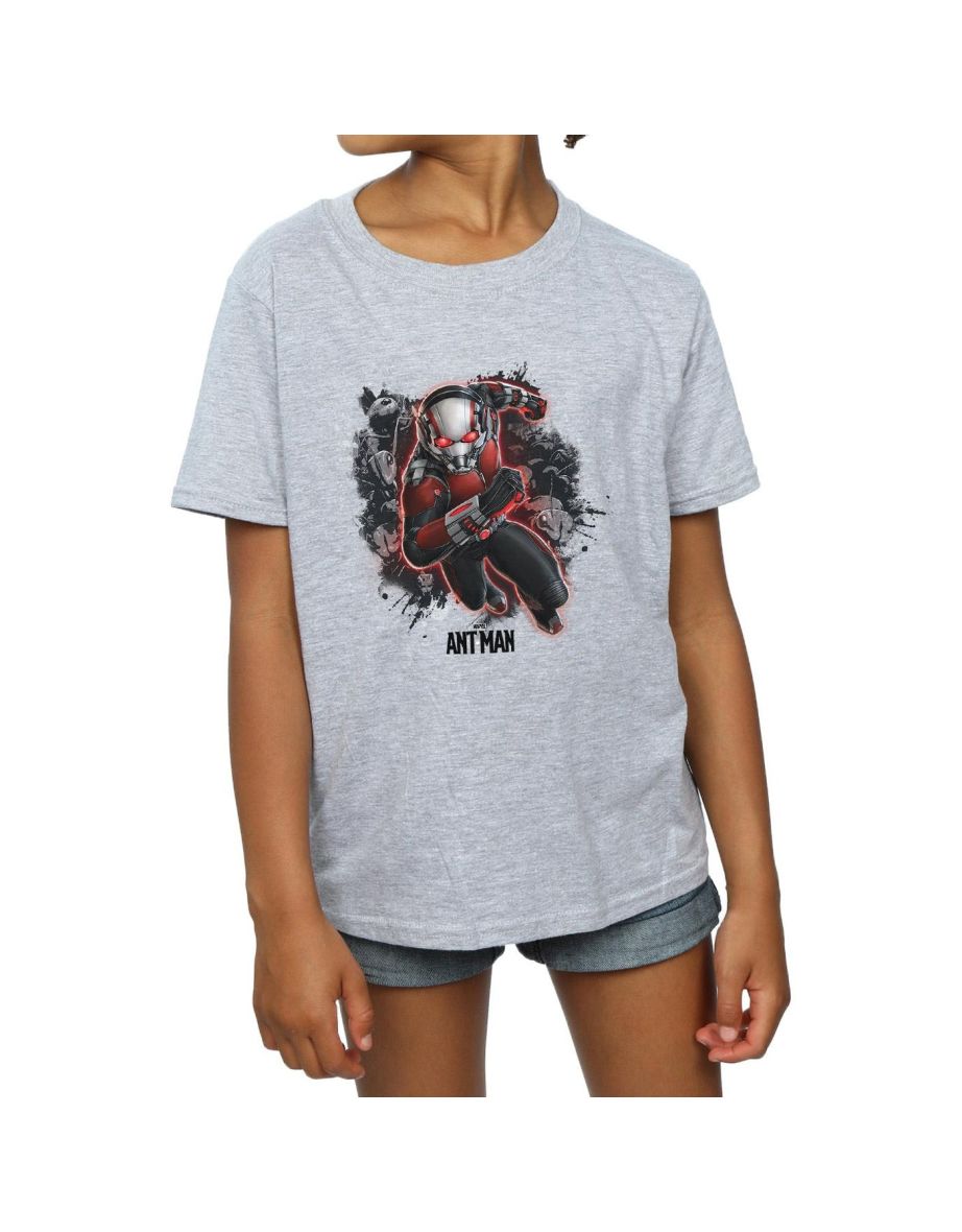 Marvel Girls Ant-Man Ants Running Cotton T-Shirt - Sports Grey - 3