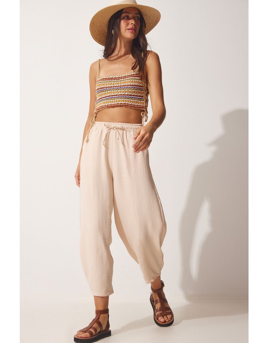 Pants - Navy blue - Carrot pants