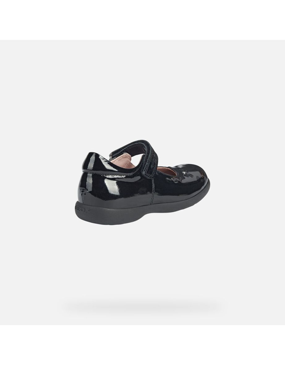 Geox Girls Naimara Ballerina Patent Leather Mary Janes - Black - 3