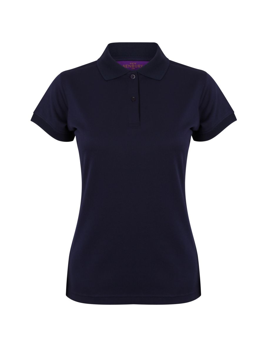 Henbury Womens/Ladies Coolplus® Fitted Polo Shirt - Oxford Navy