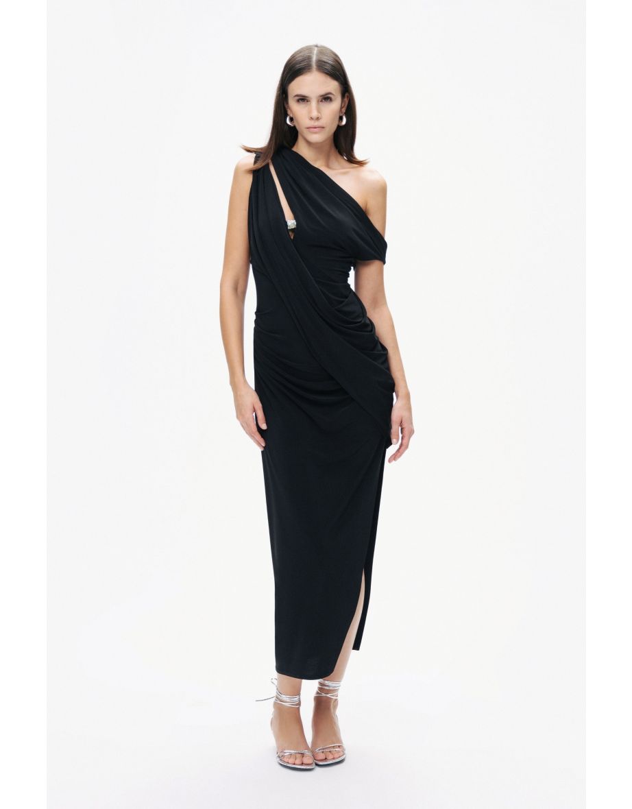 Accessory Detailed Midi Dress