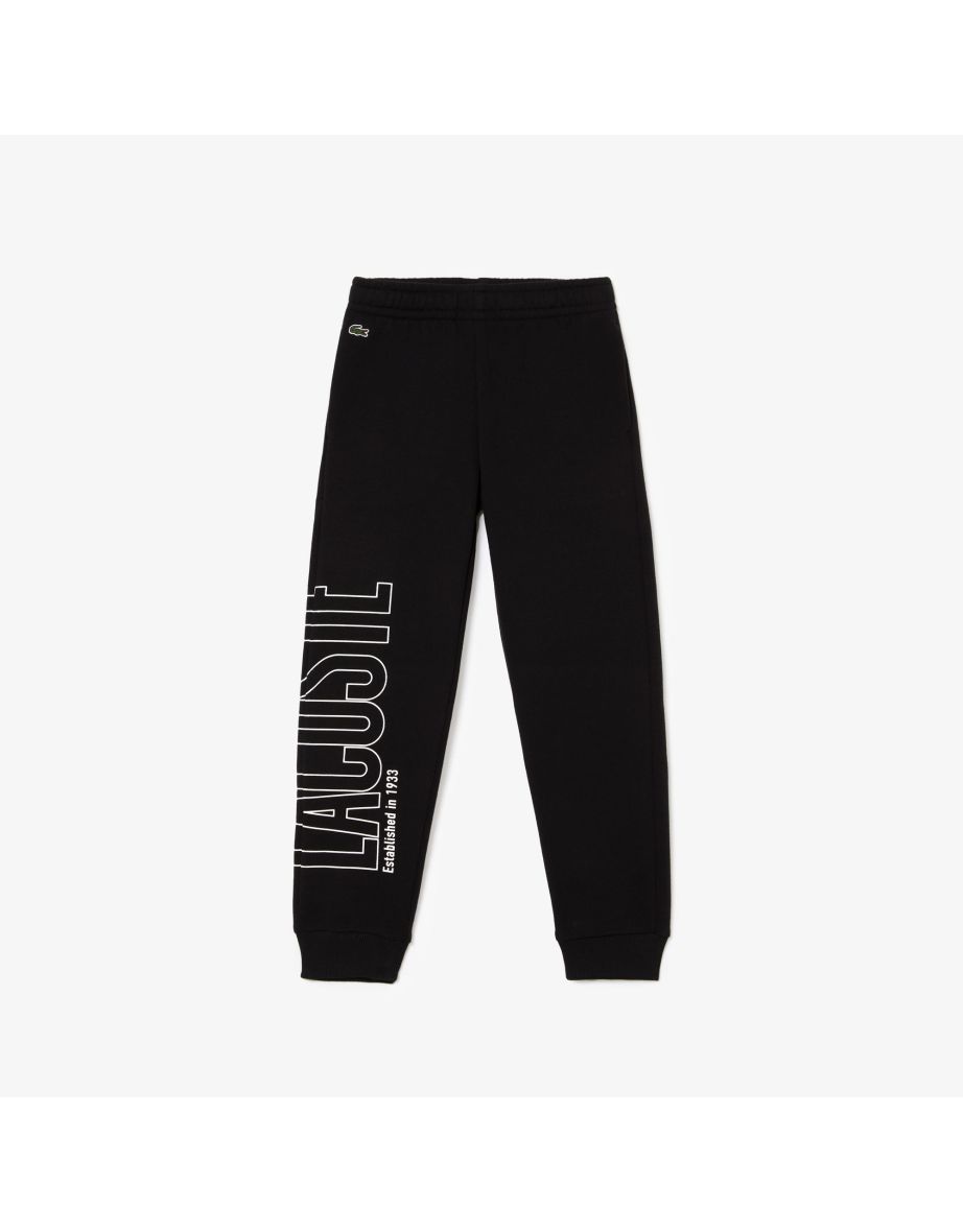 Shop Boy s Lacoste Branded Track Pants in Black Online in Bahrain VogaCloset