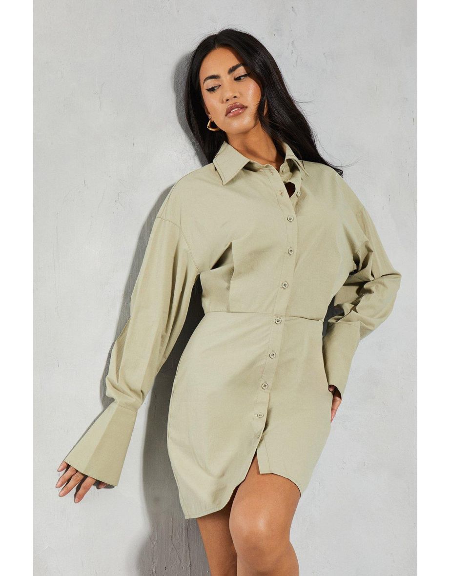 Poplin Fitted Mini Shirt Dress - 3