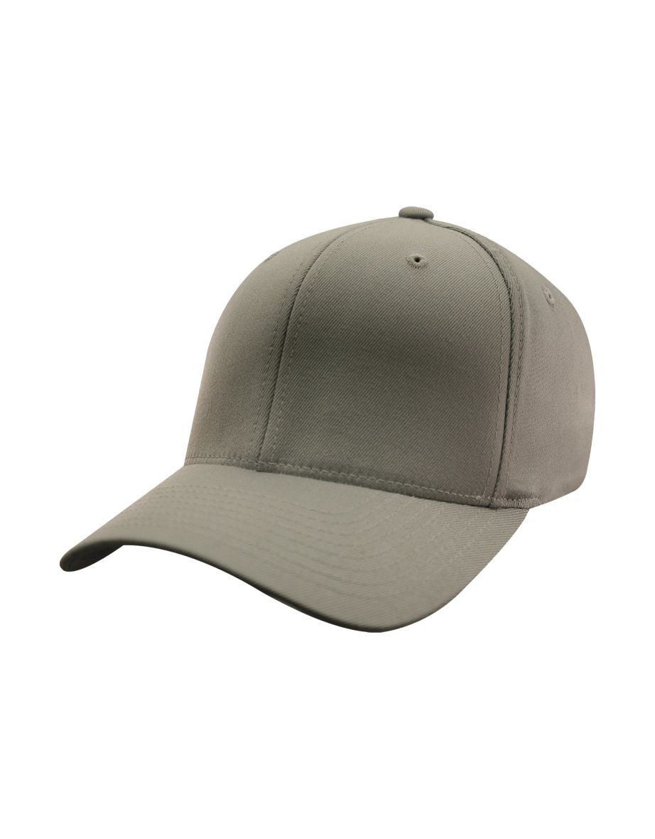 Yupoong Mens Flexfit Fitted Baseball Cap - Grey