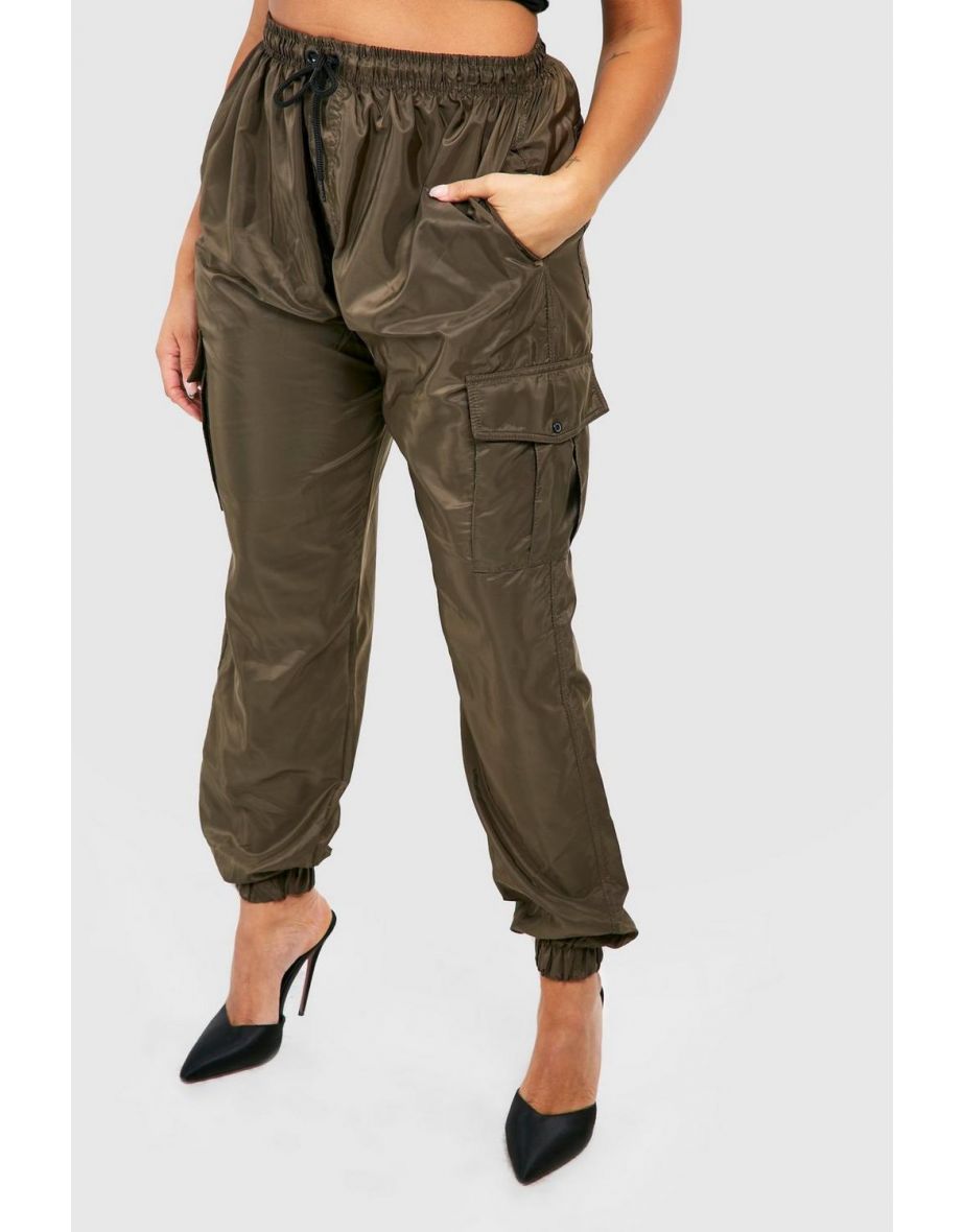 Plus Shell Cargo Trousers - olive - 3