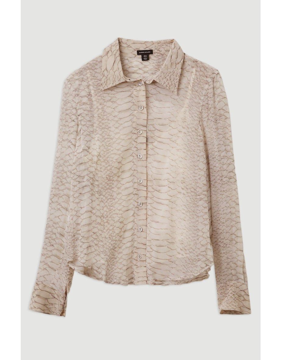 The Founder Animal Print Viscose Georgette Woven Shirt - 3