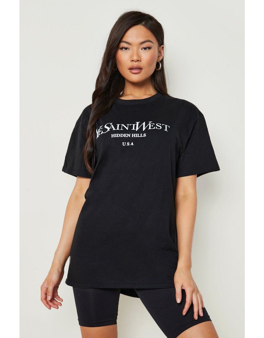 Ye Saint West Oversized T-shirt - black