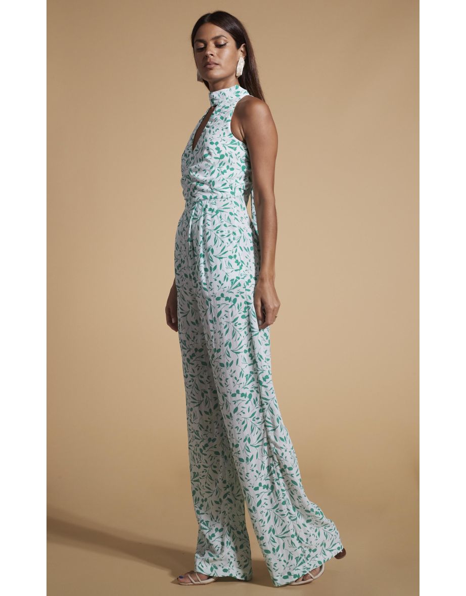 Cypress Jumpsuit In Green Leaf - 5