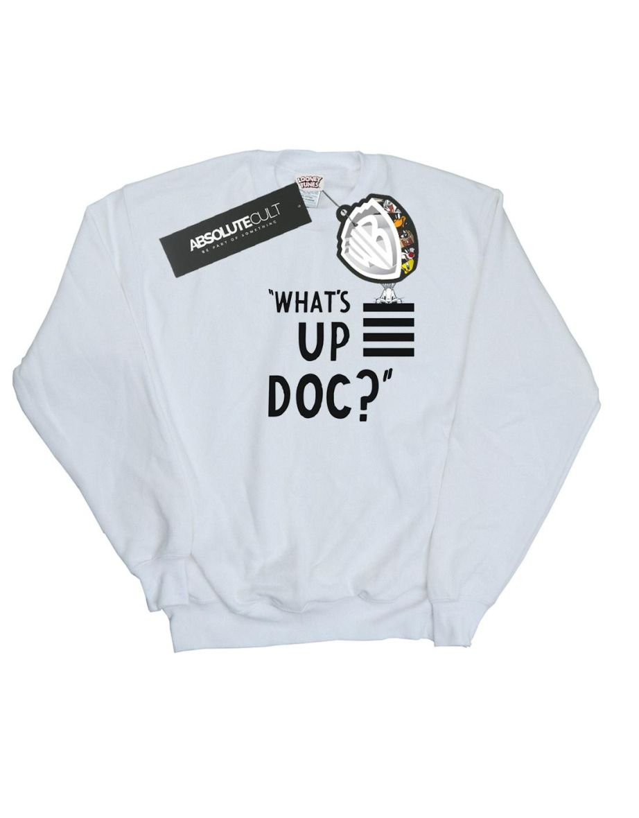 Looney Tunes Boys Bugs Bunny What´s Up Doc Stripes Sweatshirt - White