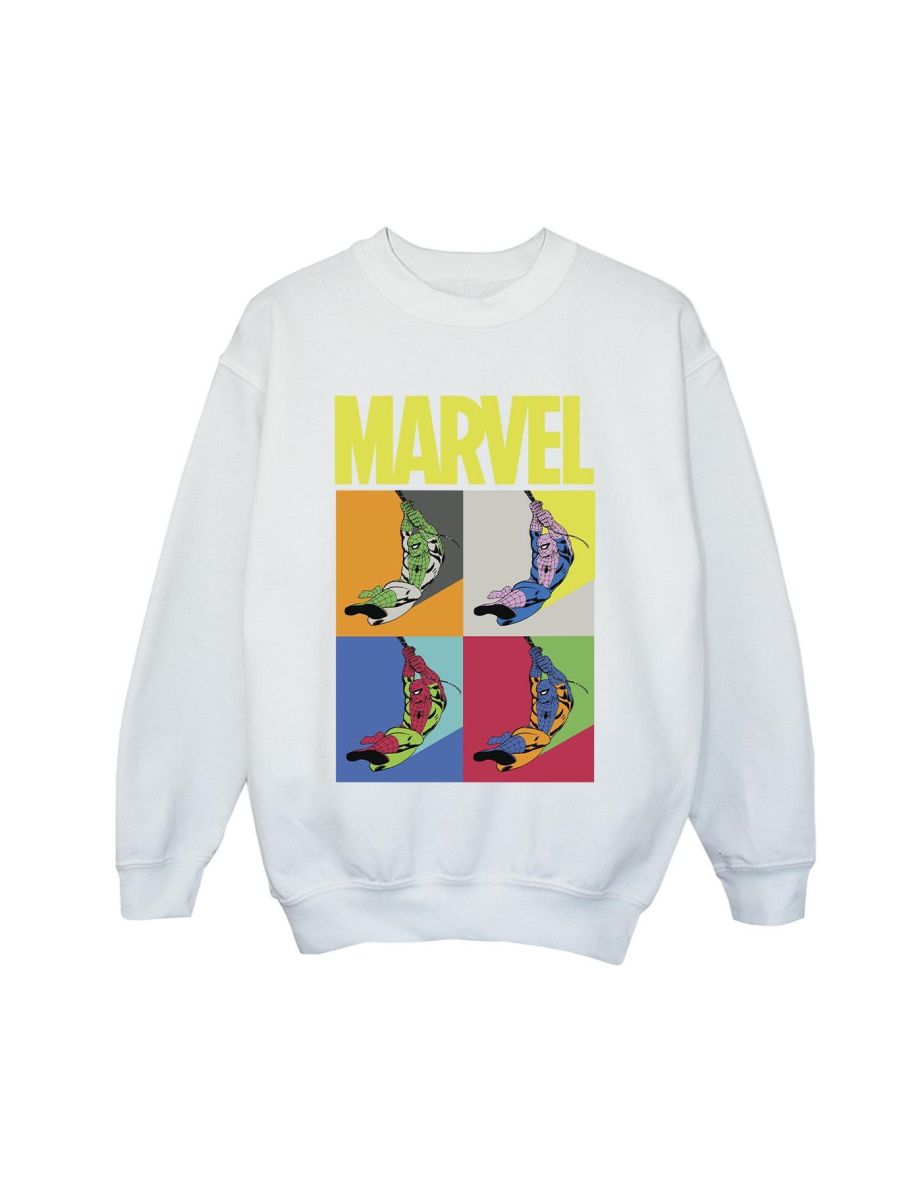 Marvel Boys Spider-Man Pop Art Sweatshirt - White