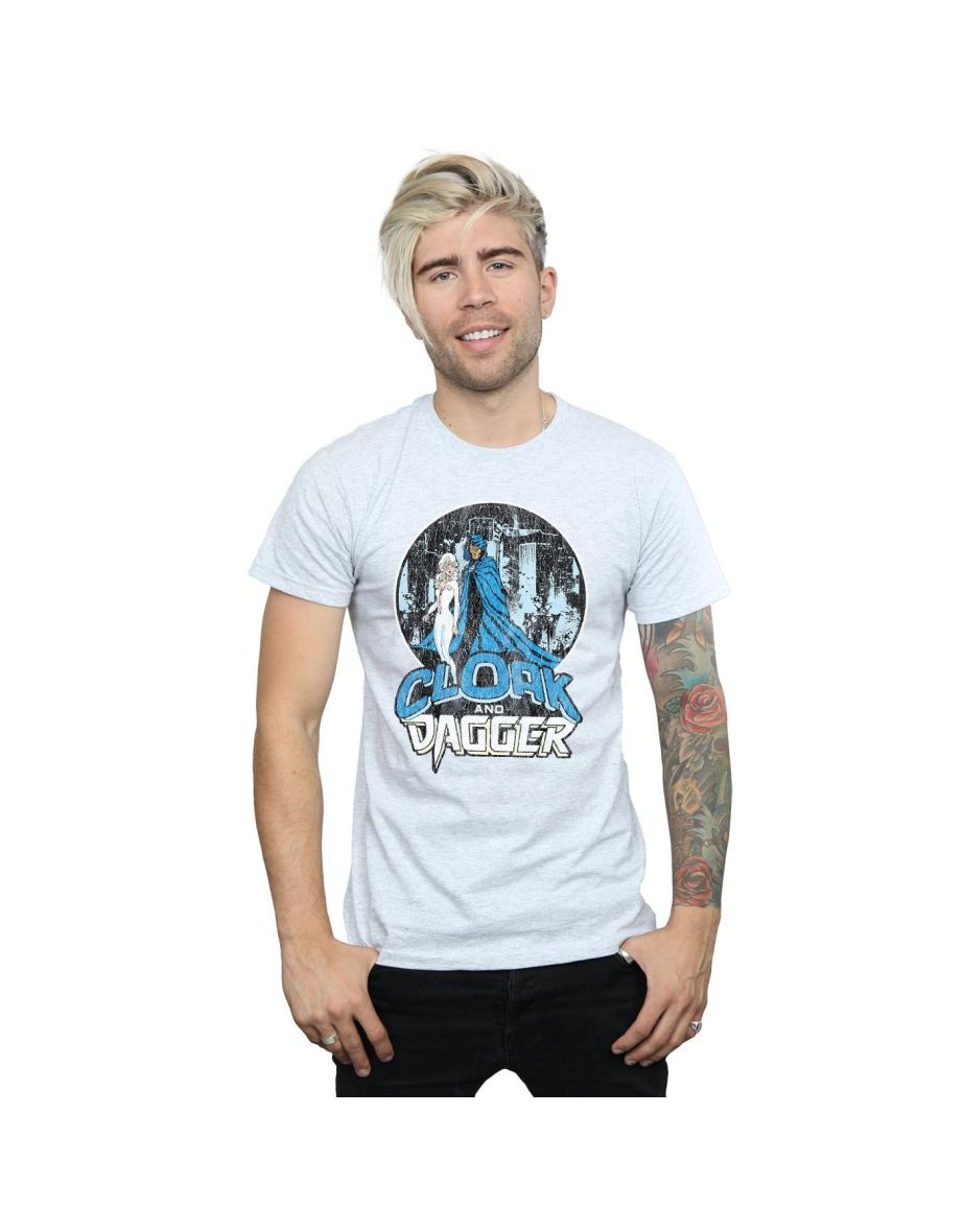 Marvel Mens Cloak And Dagger Retro T-Shirt - Sports Grey