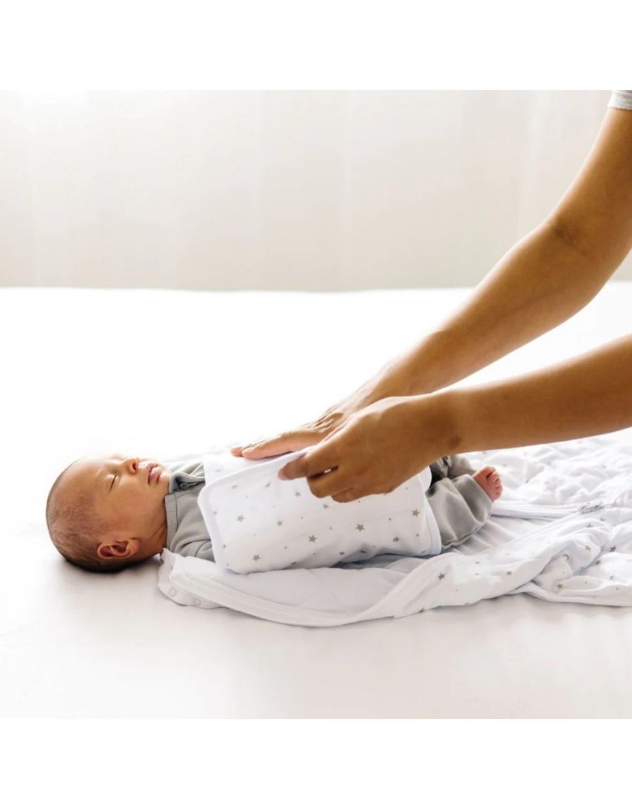 Baby Gently Weighted Swaddle White Newborn - 3