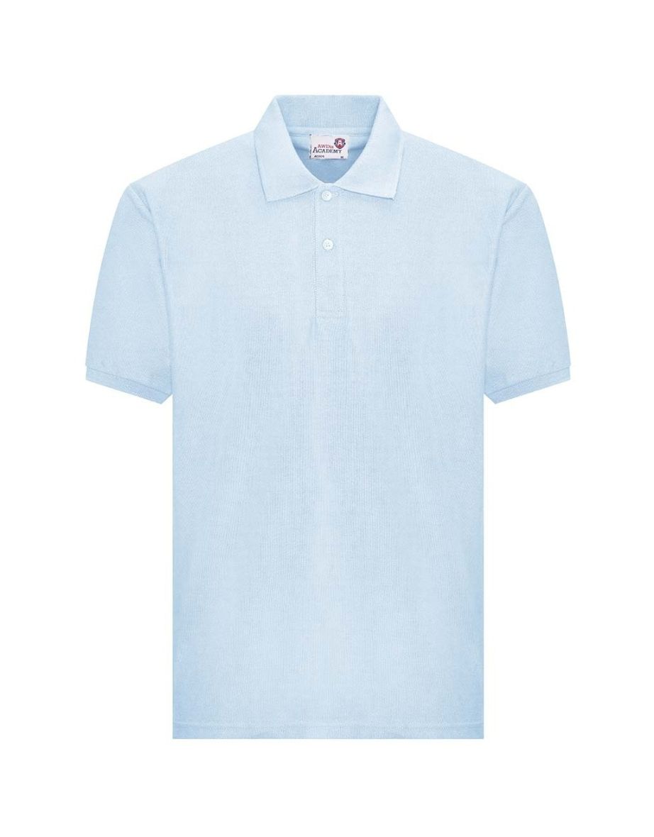 Awdis Boys Academy Pique Polo Shirt - Sky Blue