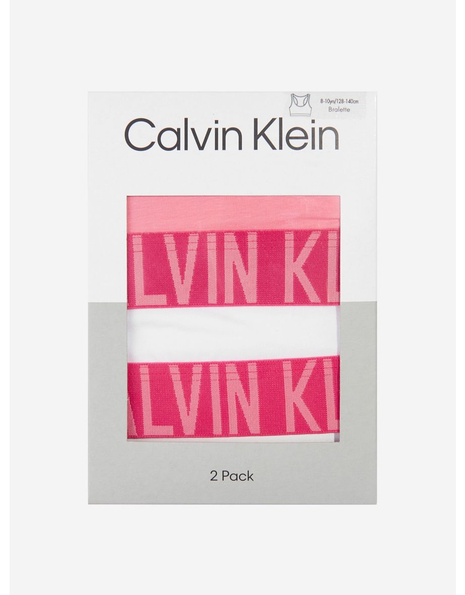 Calvin Klein Girls 2 Pack Bralette Set in Pink - 4