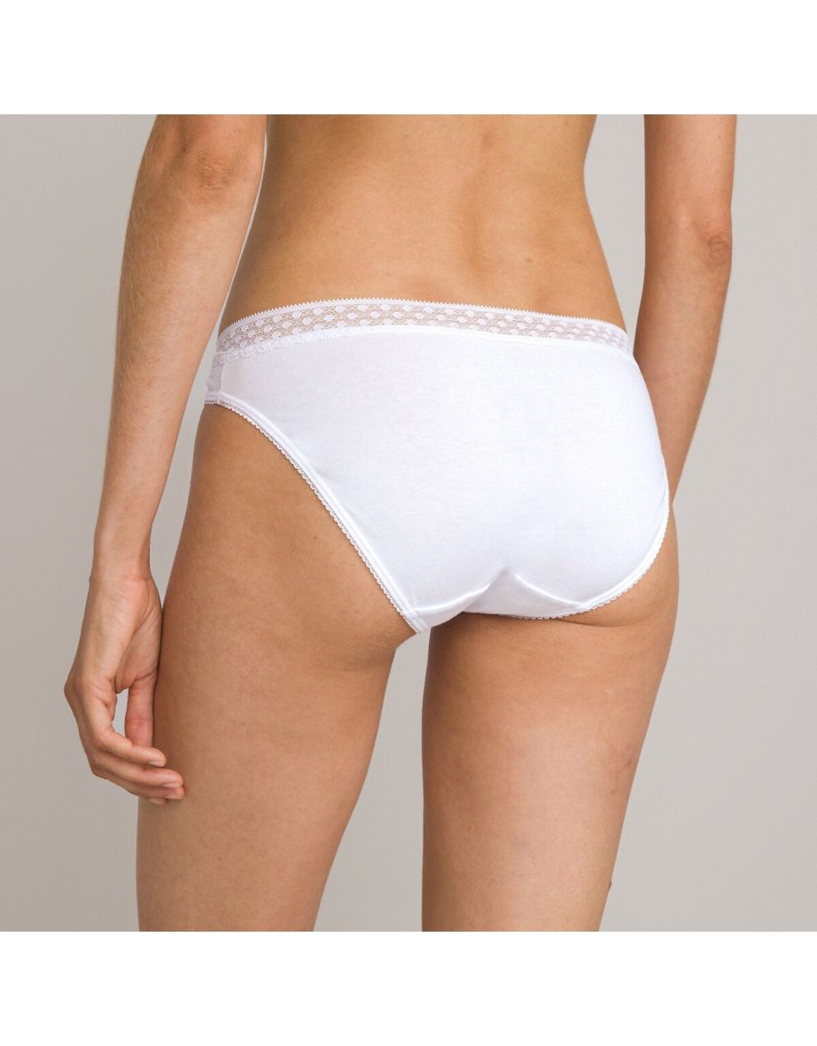 Pack of 3 Cotton Knickers with Dainty Lace Band - 4