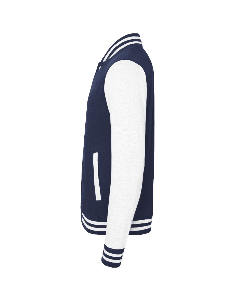 Awdis Unisex Varsity Jacket - Oxford Navy /White - 1