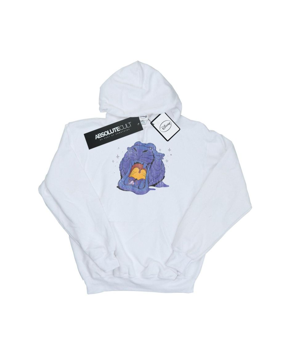 Disney Girls Aladdin Cave Of Wonders Distressed Hoodie - White