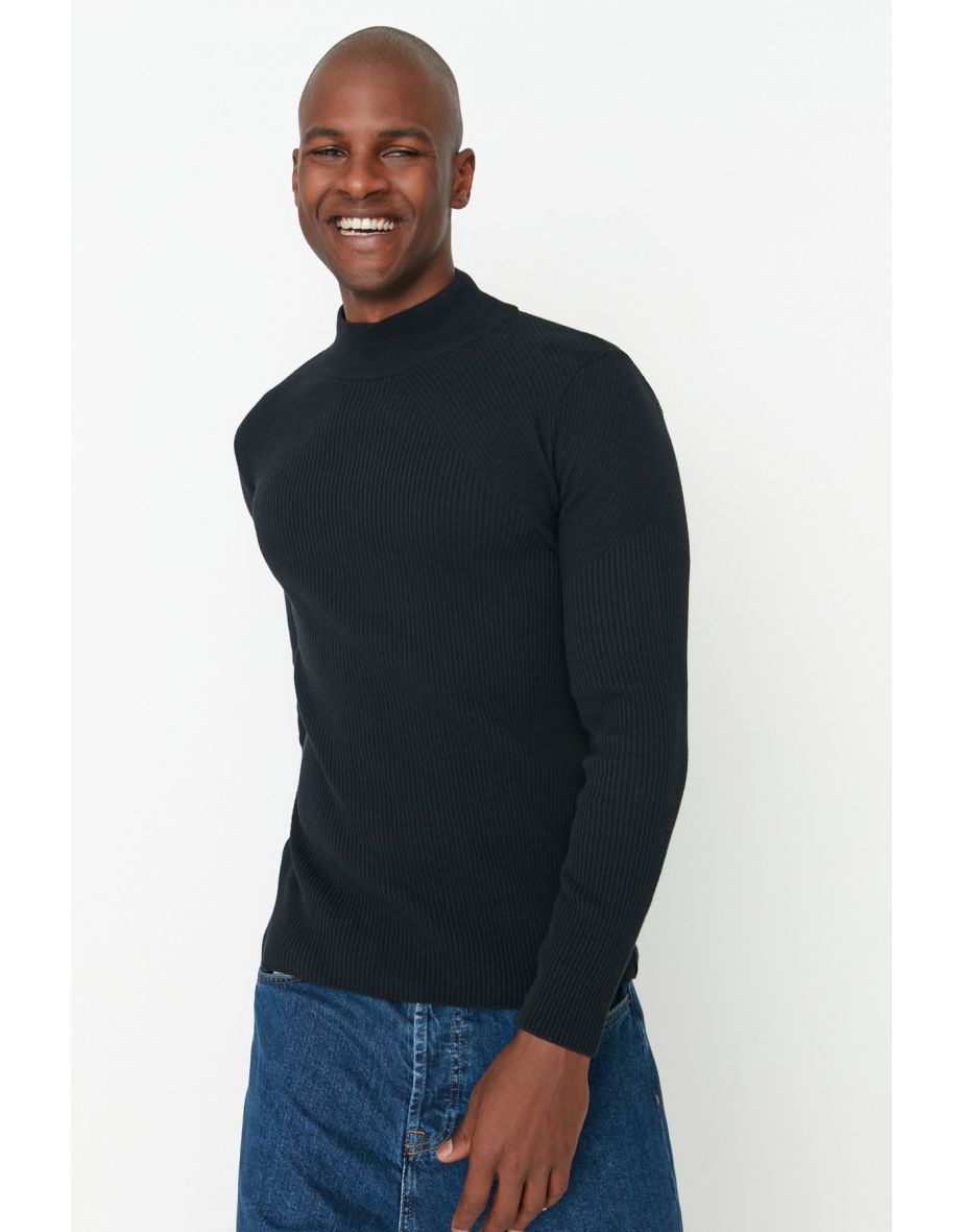 Sweater - Black - Fitted