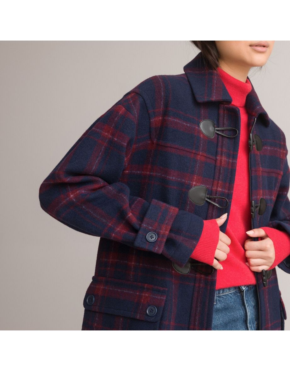 Checked Duffle Coat - 4