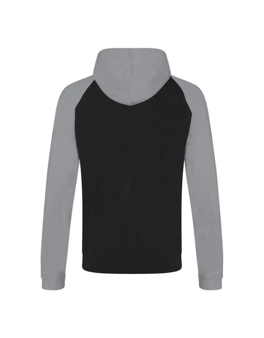 Awdis Just Hoods Adults Unisex Two Tone Hooded Baseball Sweatshirt/Hoodie - Oxford Navy/Heather Grey - 1
