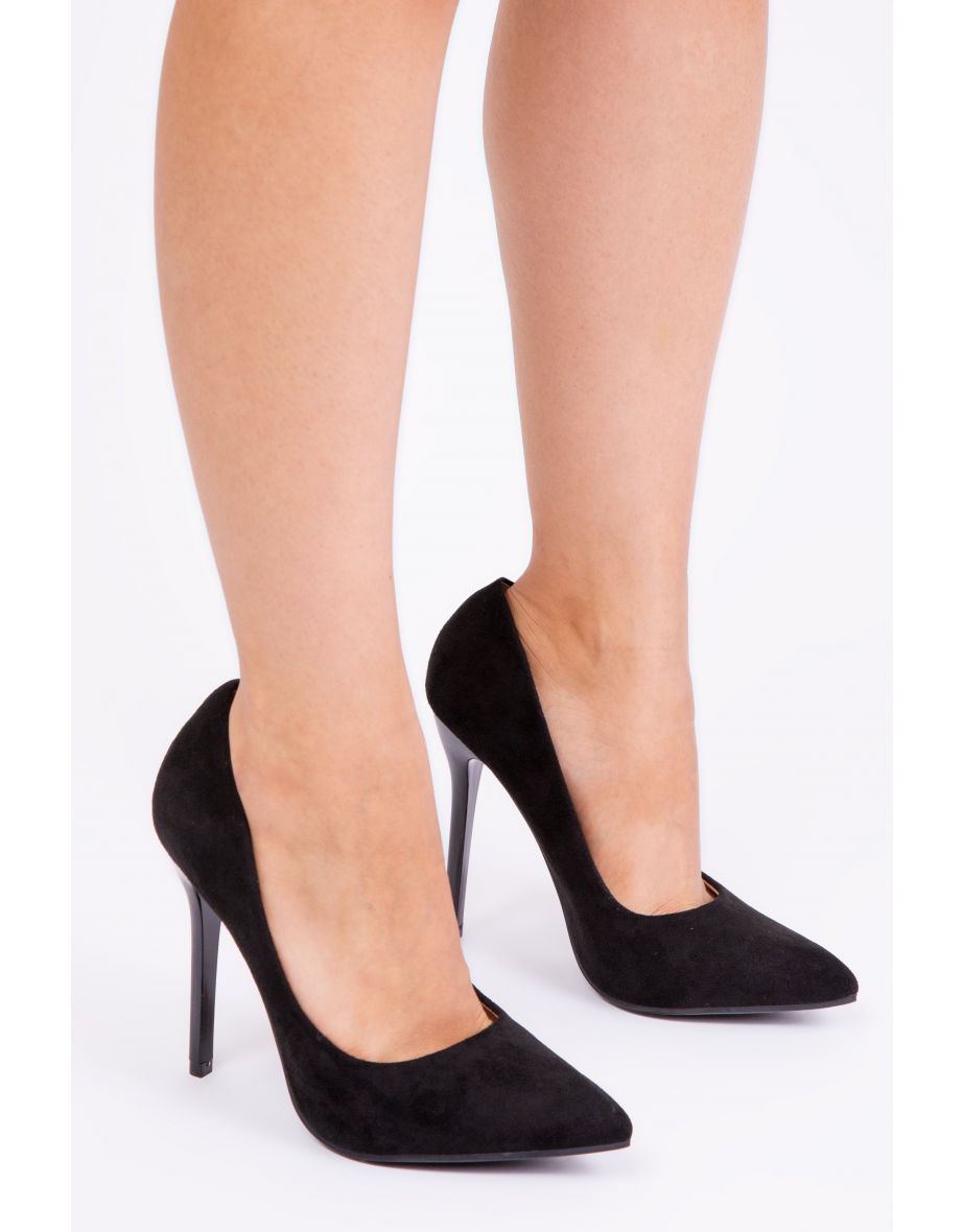 KYRA HIGH HEEL STILETTO PUMPS IN BLACK SUEDE - 2