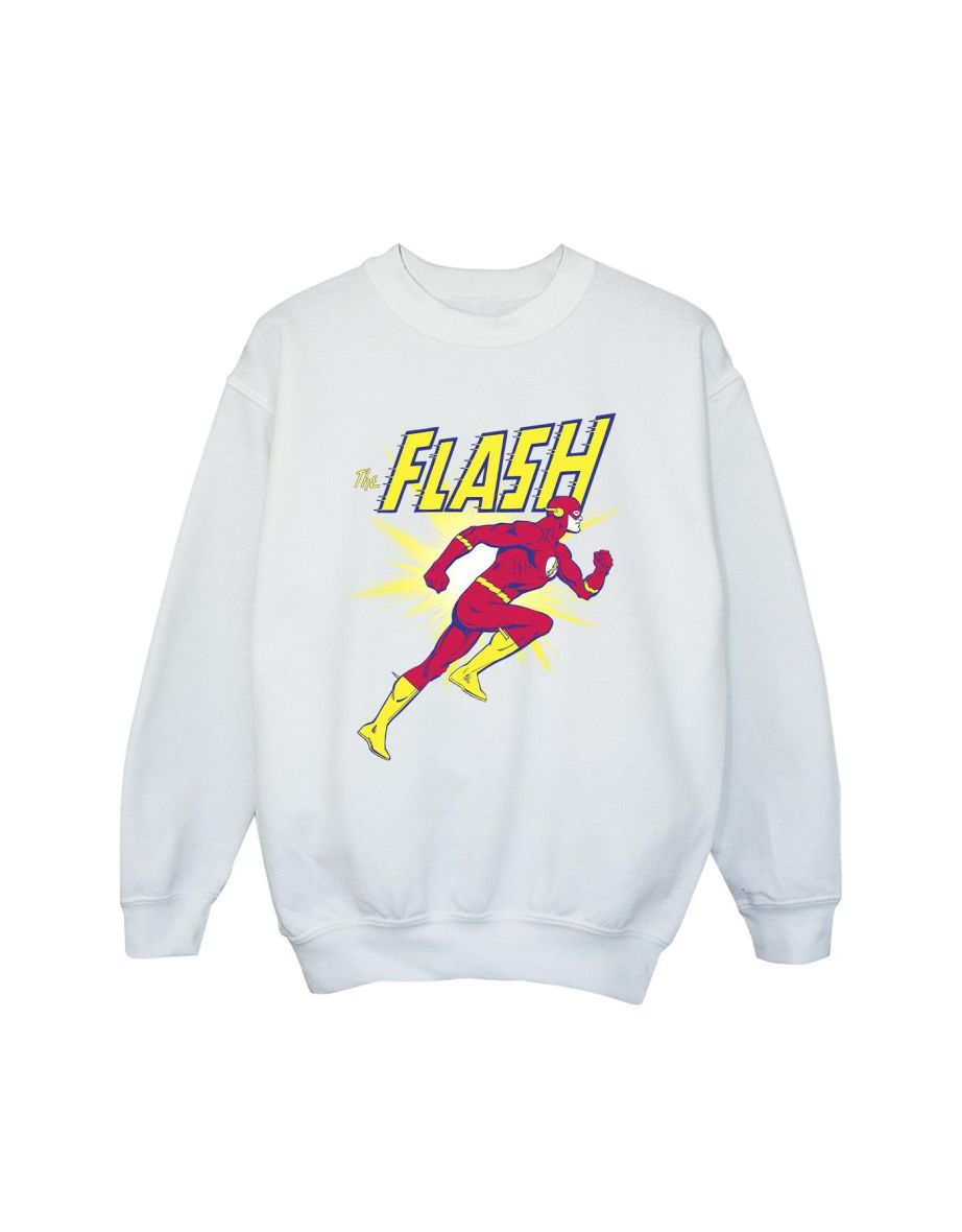 DC Comics Girls The Flash Running Sweatshirt - White