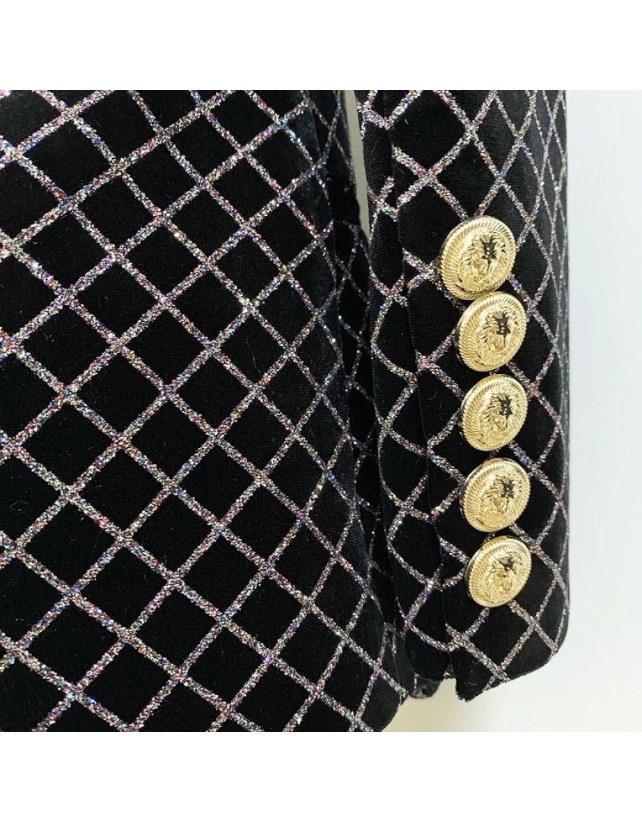 JADE SPARKLES PATTERN BLAZER - 4