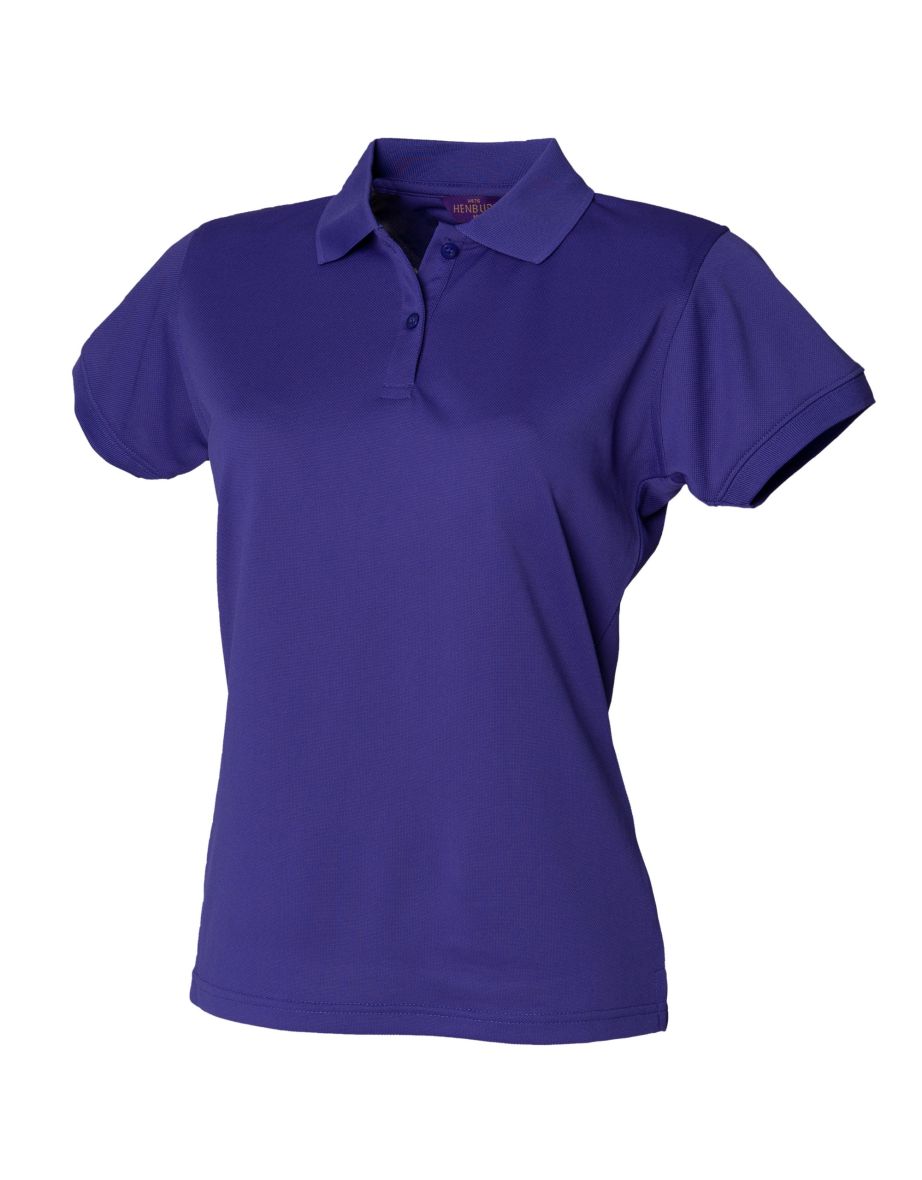 Henbury Womens/Ladies Coolplus® Fitted Polo Shirt - Bright Purple