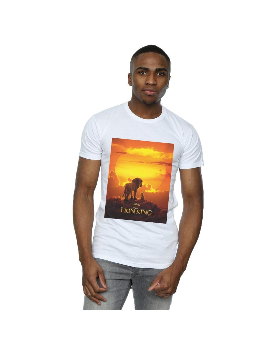 Shop Disney Mens The Lion King Movie Sunset Poster T Shirt White Online in Bahrain VogaCloset