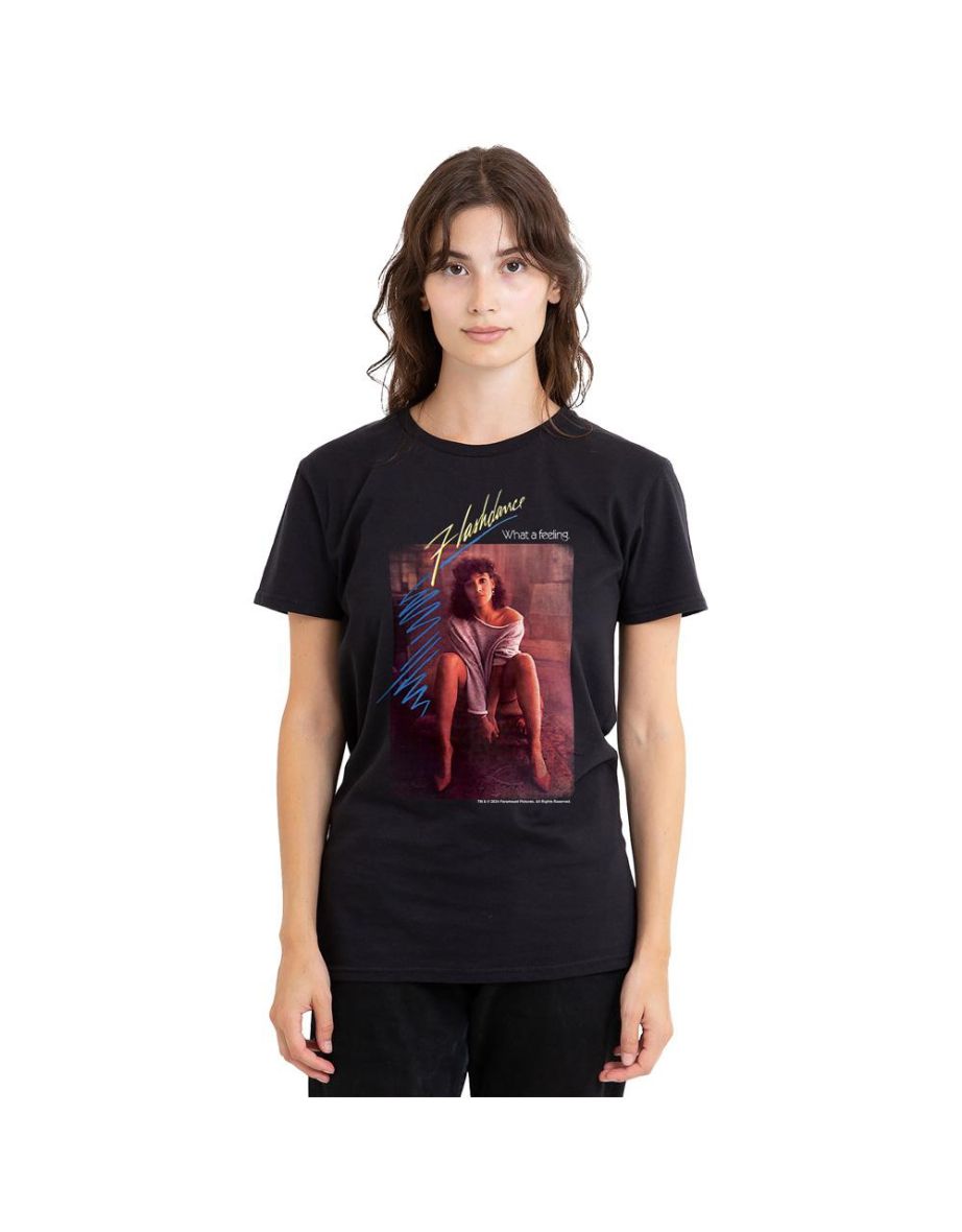 Flashdance Unisex Adult Title T-Shirt - Black