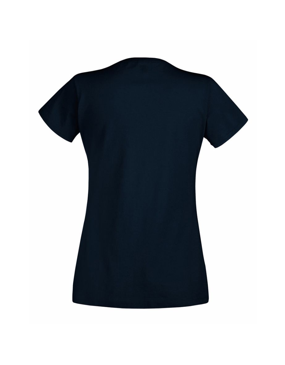 Fruit Of The Loom Ladies Lady-Fit Valueweight V-Neck Short Sleeve T-Shirt - Deep Navy - 1