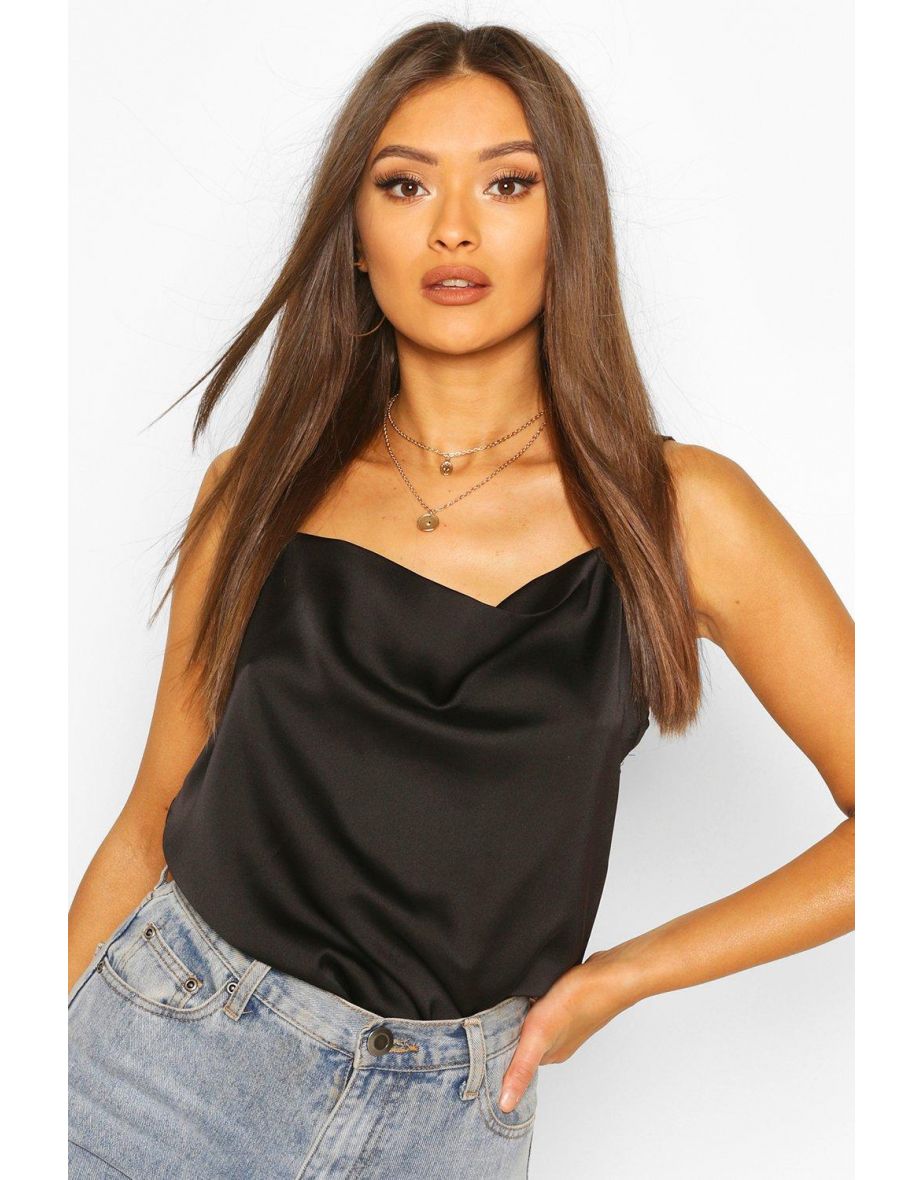 Cowl Neck Cami  - black