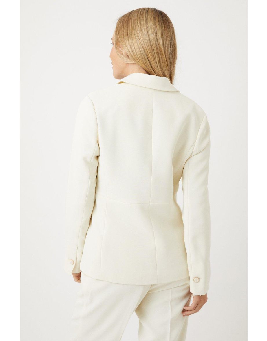 Petite Button Detail Single Breasted Blazer - 2